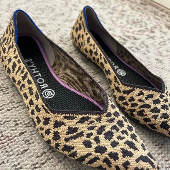 Rothy's Tan and Black Animal Print Flats - Picture 4 of 4